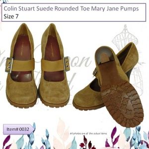 Colin Stuart Tan Suede Mary Jane Pumps NWOT Size 7